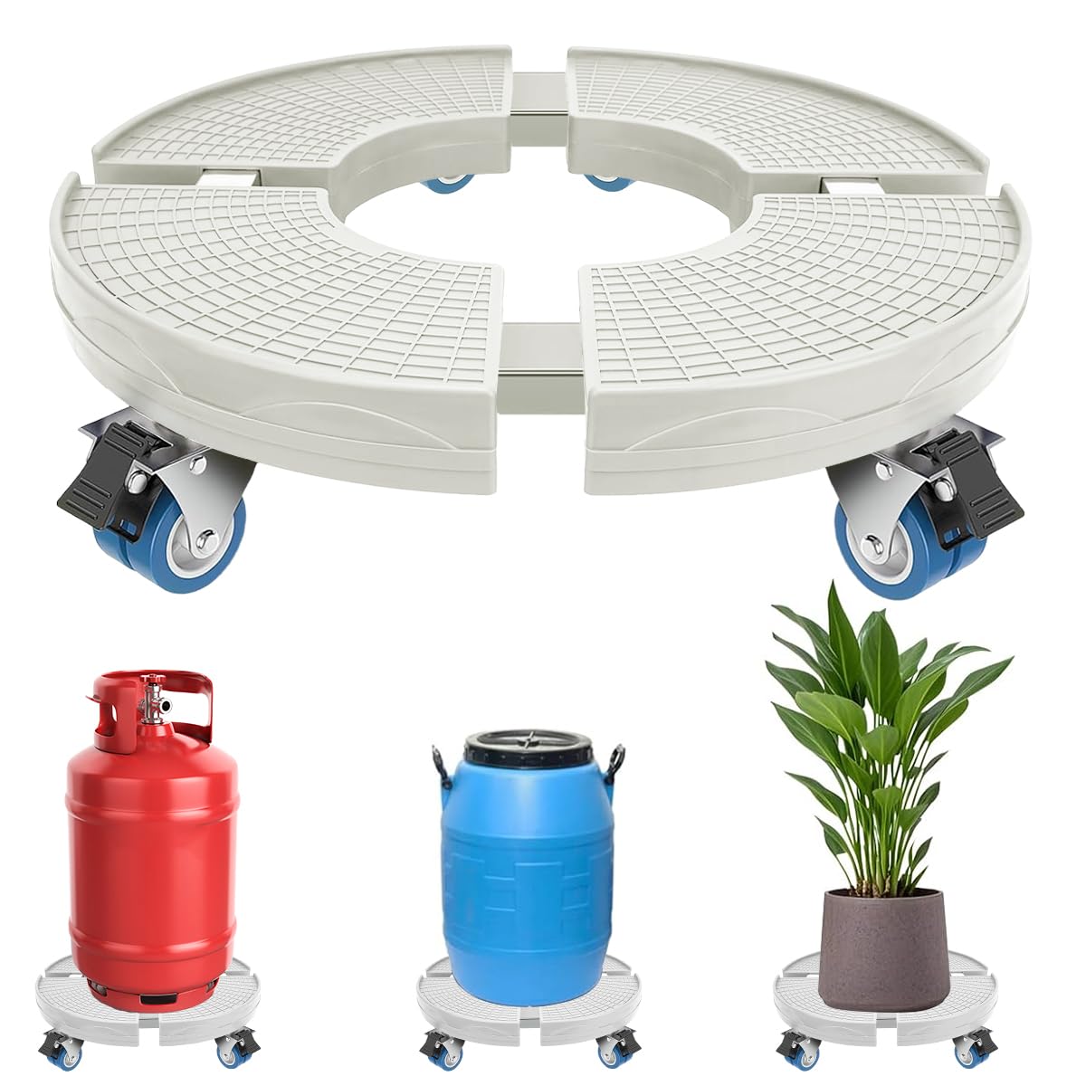Serplex® Caster Wheel Round Tray 4-Wheel Mobile Large Plant Pot Stand Gas Bottle Mobile Stand with Brakers 15-20 inches Dia Adjustable Round Mobile Stand Tray for Flower Pot, Small Furniture, Gas Tank Serplex® Caster Wheel Round Tray 4-Wheel Mobile Large Plant Pot Stand Gas Bottle Mobile Stand with Brakers 15-20 inches Dia Adjustable Round Mobile Stand Tray for Flower Pot, Small Furniture, Gas Tank